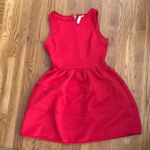 Red, mini dress
